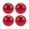 4PCS Red Reflector Round 3Dimensional ABS Decoration Protection Decal for Automobile Motorcycle