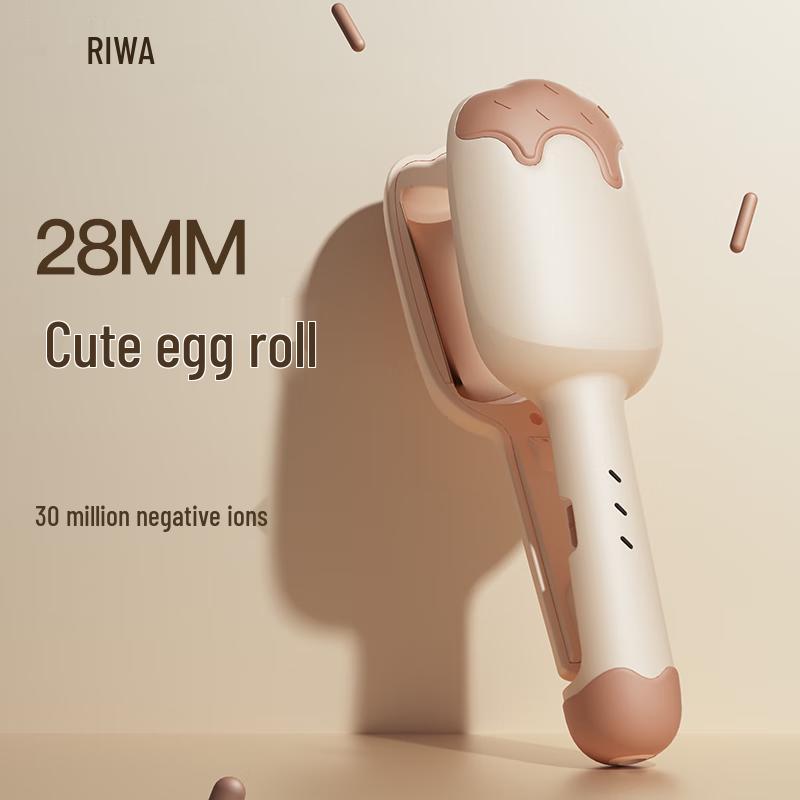 RIWA Negative Ion 28mm Egg Roll Hair Curler CN plug (adapter included)