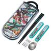 Children's Lunch Box Trio Set Chopsticks Spoon Fork Kids Cutlery Antibacterial Treatment Easy To Open Sliding Type Made In Japan Shinkalion Wor