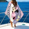 1pc Minnie14 Beach Towel with Custom Name, Beach/Swimming/Bath/Picnic/Camping Towel, Suitable for Seaside Beaches
