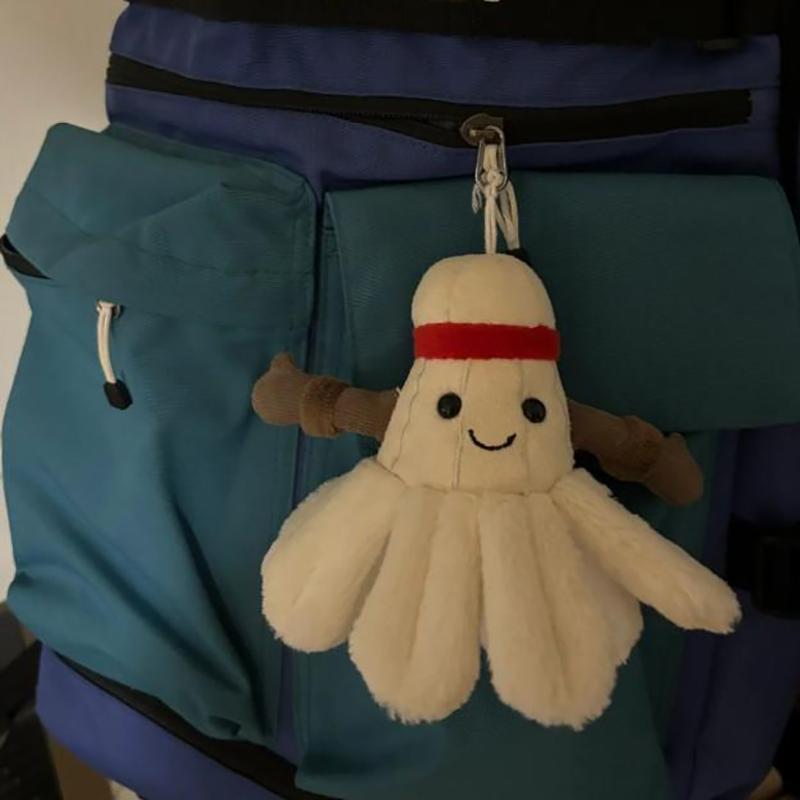 Cute Funny Sports Badminton Plush Toy Keychain Pendant Cartoon Kawaii Keychain Exquisite Backpack Decoration Accessories Gifts