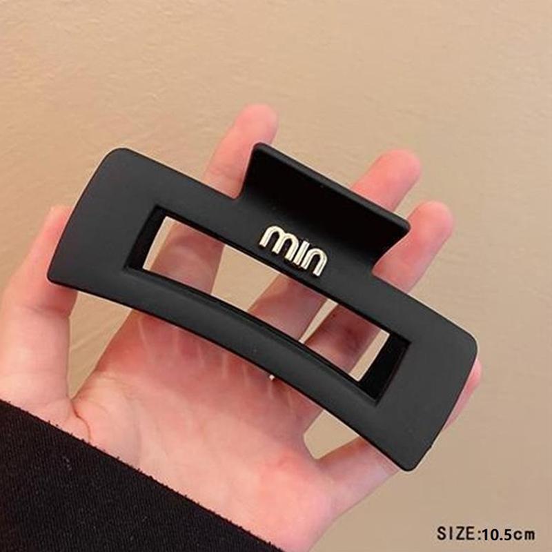 Матовая черная заколка для волос для женщин, элегантные заколки для волос, большие заколки-крабы для волос