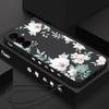 Floral Print TPU Lanyard Soft Case For Samsung S25 S24 FE S23 Ultra S22 A36 A16 A55 A15 A35 A06 A05 A25 A54 Slim Shockproof Matte Phone Cover