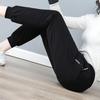 Женские зимние утолщенные ватные брюки с флисовой подкладкой из хлопка для людей среднего и пожилого возраста, повседневные ветрозащитные теплые брюки большого размера со шнурком