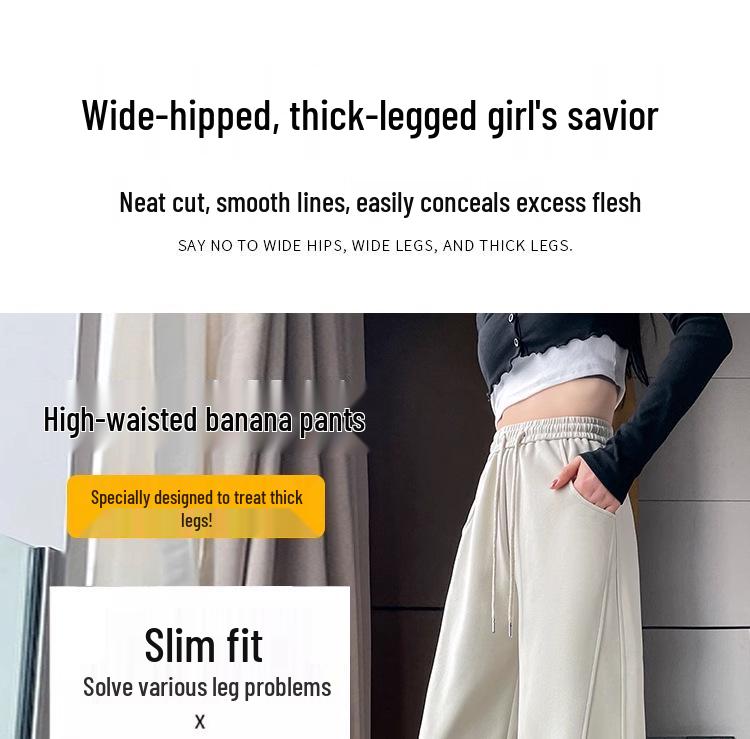 Женские спортивные штаны с флисовой подкладкой 2024: Драпировка, Узкий, Прямой слим, и Широкие брюки для Весны и Осени