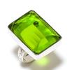 Peridot Gemstone 925 Sterling Silver Gift Jewelry Ring Size 7