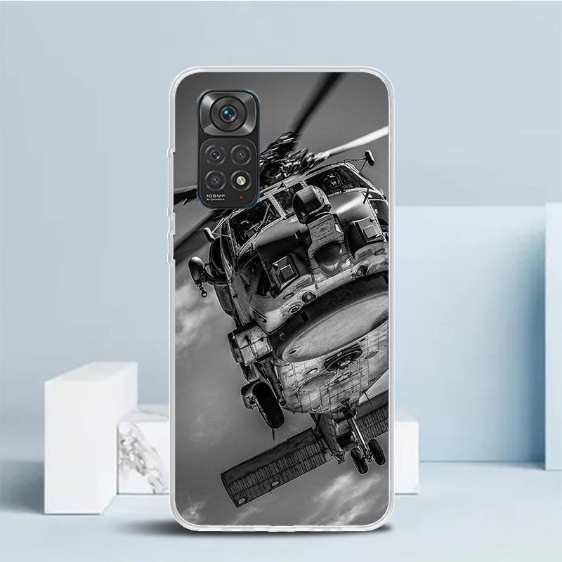Чехол для телефона с изображением военного самолета и боевого корабля для Xiaomi Redmi Note 15 14 14S 13 12S 12 Pro Plus 11S 11 11T 11E 10S 10 + Мягкий ТПУ
