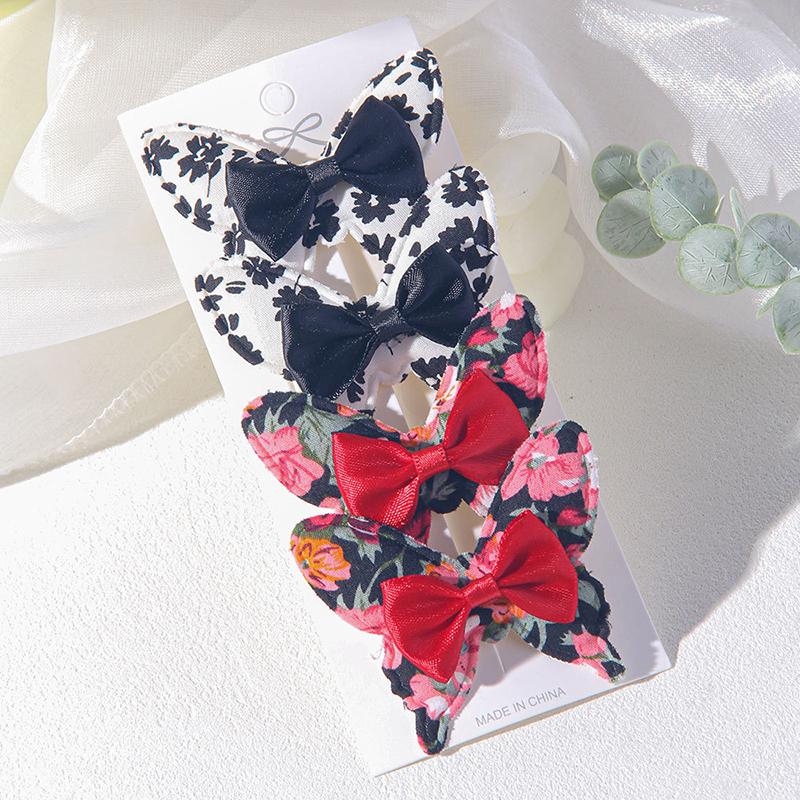 New 4PCS Flower Butterfly Hair Clips Girls Favorite Fashion Lovly Barrettes Clips Gift Baby Hair Accessories
