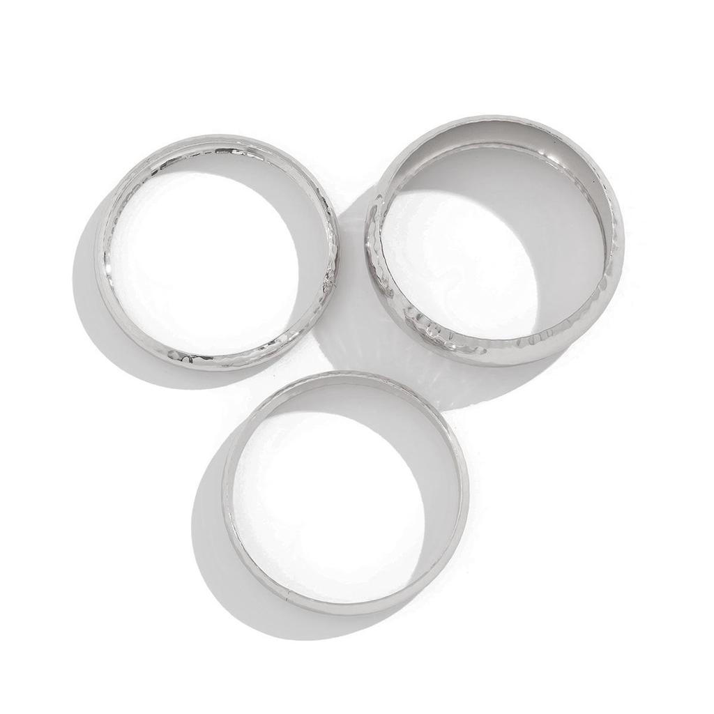 Комплект браслетов в стиле ретро с нерегулярной дугой – европейский и американский металлический широкий глянцевый дизайн