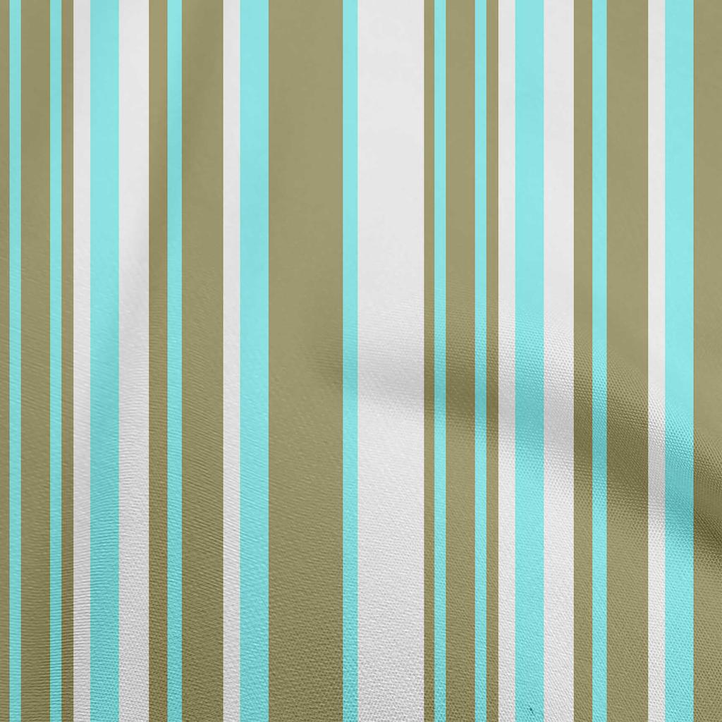 oneOone Cotton Flex Olive Green Fabric Stripes Diy Clothing Quilting Fabric Print Fabric By Yard 40 Inch
