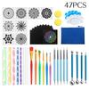 Mandala Dotting Tools: 26-Piece Set with Painting Templates, Dotting Pens, Ball Stylus, Rubbing Sticks & Creative Embellishments.