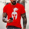 Vintage Men's T Shirt 3d Sparta Print Short Sleeve Tops Summer Street Hip Hop T-shirts For Men Oversized Tee Shirt Man Clothing