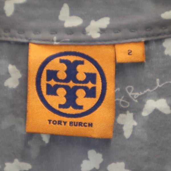 Tory Burch Шелковый комбинезон с ручкой Длинный рукав Рубашка без цвета 2 Серый Женский Б/у