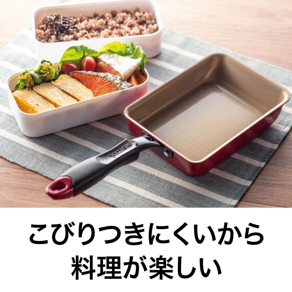 DOSHISHA Evercook Сковорода для омлета 13x18см Антипригарная IH Для всех типов плит Без PFOA Конструкция с якорем