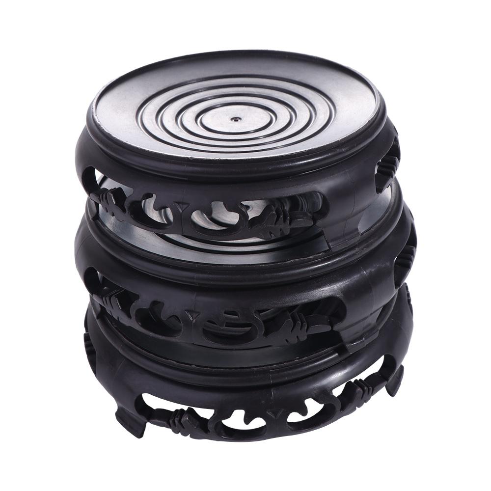 Пластиковая основа для цветочного горшка, резной держатель для цветка, круглый поднос для демонстрации бонсай, держатель для цветочного горшка, украшение для дома и сада