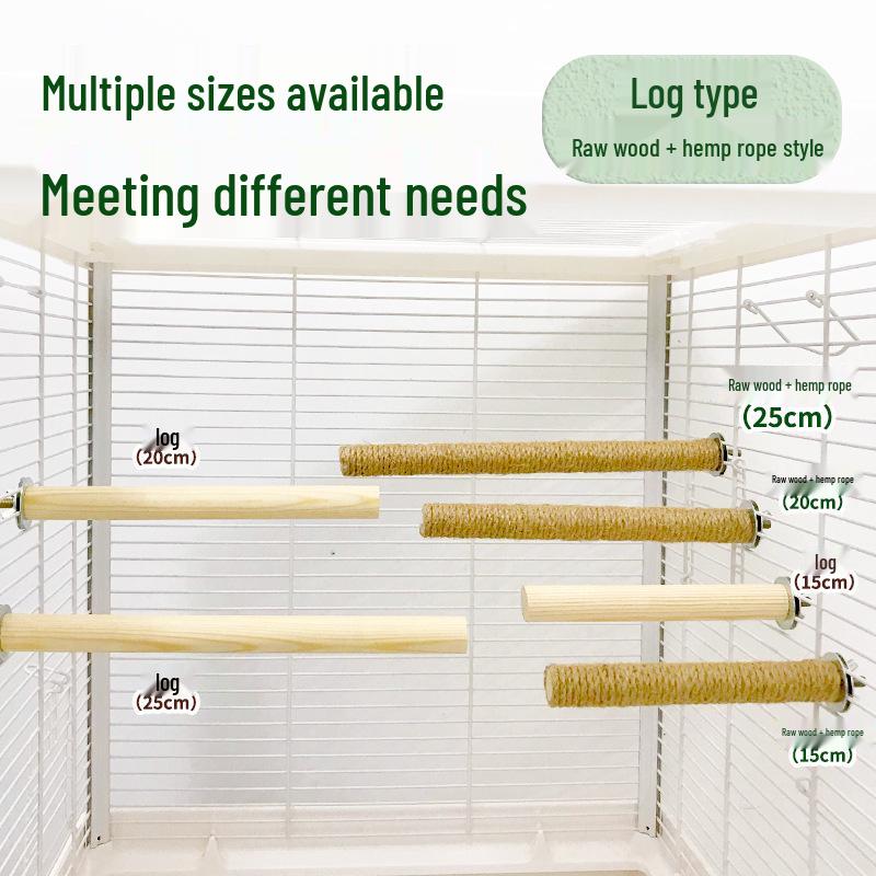 Parrot Tiger Skin Perch & Chewing Toy for Cockatiels & Budgies - Bird Claw Sharpening Stick
