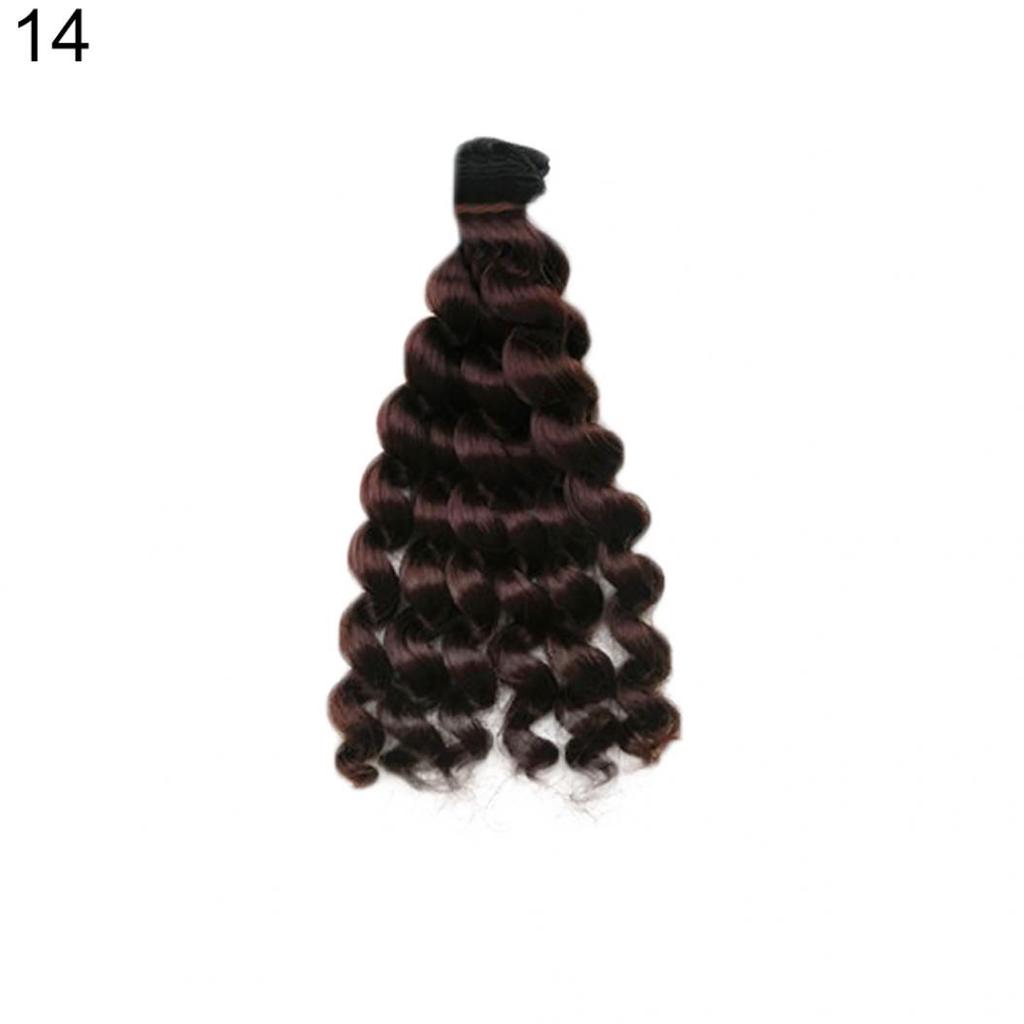 Fashion Mini Ringlet Curly 20cm Hair Tresses Doll Wig Kids Toy Baby Girls Gift