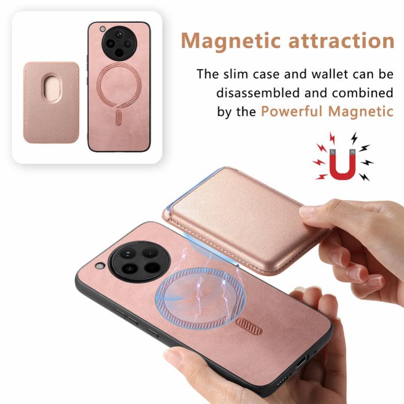 Съемный кожаный чехол 2 в 1 для Find X8 Pro X7 Ultra для Magsafe Wallet Card Pocket Магнитный чехол для беспроводной зарядки для Oppo Find X8pro FindX8