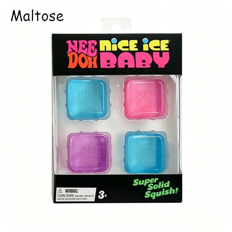 Maltose Needoh Nice Ice Squish Cube Squeeze Toy Soft Slow Rebound Squeeze Stress Relief Non-toxic Pocket Decompression Toy Gift