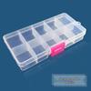 Компактная прозрачная пластиковая коробка с 10 отделениями и съемными сортируемыми перегородками для хранения компонентов