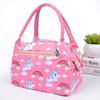 New Fashion Zipper Handheld Insulated Bag Women's Cartoon Waterproof Lunch Bag with Aluminum Foil Insulation