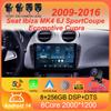 Автомобильное радио Android 14 Carplay для Seat Ibiza MK4 6J SportCoupe Ecomotive Cupra 2009 -2016 Навигация GPS Мультимедийный проигрыватель стерео