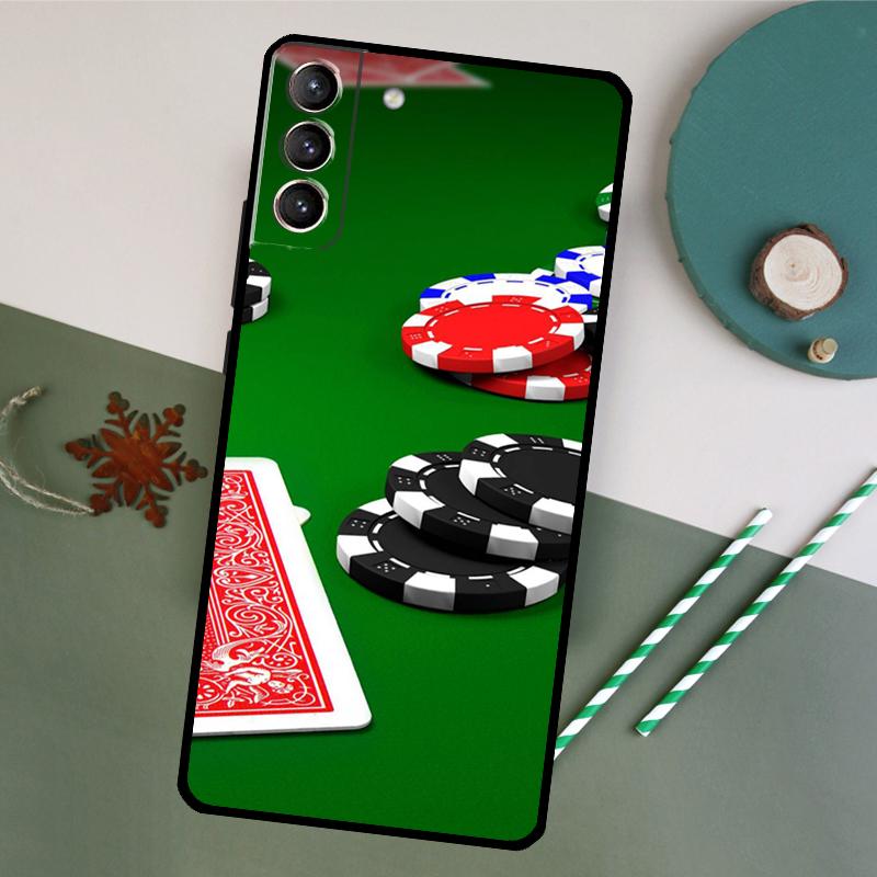 Poker Playing Cards Phone Case For Samsung Galaxy S23 Ultra S20 S21 S22 S24 S25 Plus S9 S10 S25 FE Back Cover