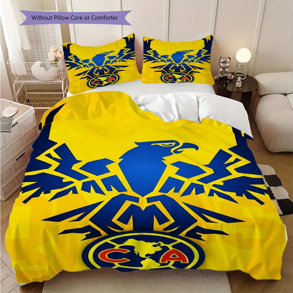 Club America Pattern Bedding Quilt Set Quilt Cover Pillowcase Home Decoration Birthday Gift (1 * duvet cover + 2 * pillowcase, without core)