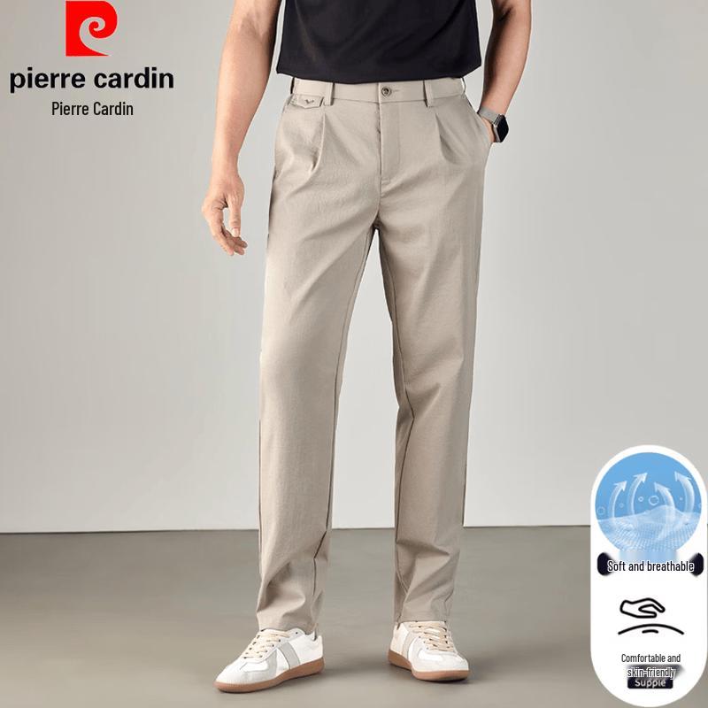 Pierre Cardin Мужские дышащие повседневные брюки прямого кроя