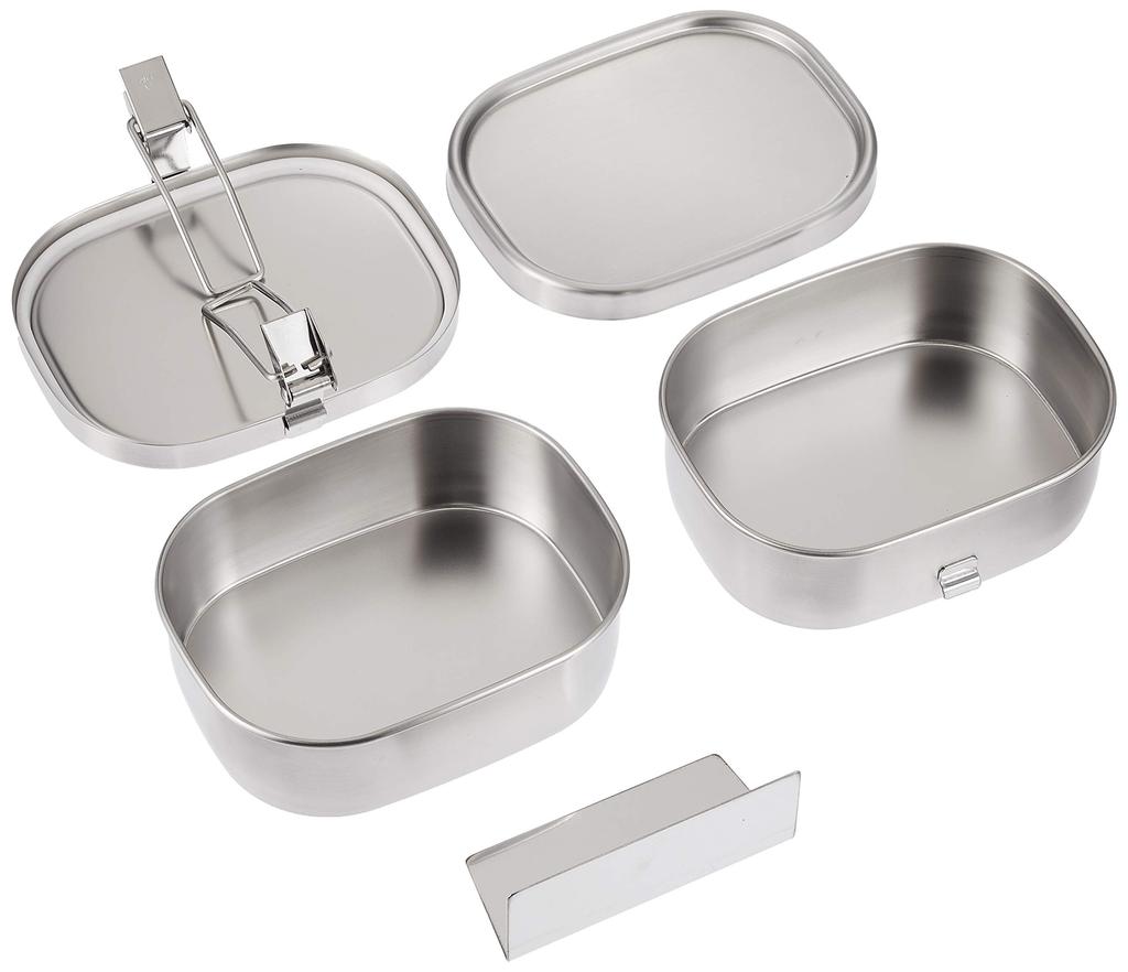 Ланч-бокс Kobo Aizawa, маленький, квадратный, 2 яруса, 70127