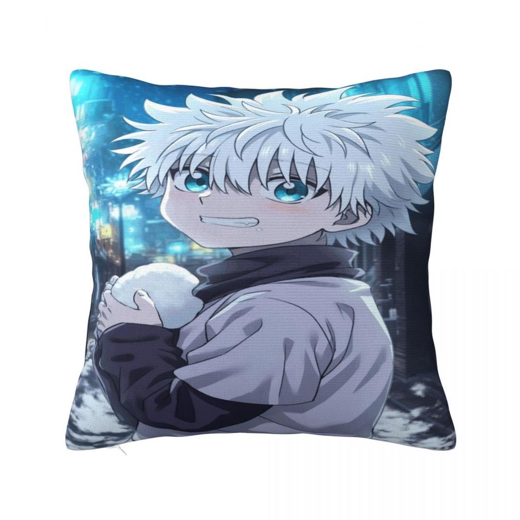 Y2K Bed Hxh Gon And Killua Hunterdecor Pillowcase Stuff Pillow Covers Zippered Multiple Sizes
