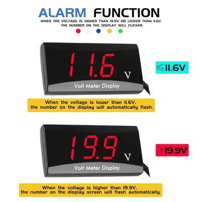 Новый 12V LED Дисплей Цифровой Вольтметр Панель Вольт Напряжение Метр Тестер Защита от Обратного Подключения Для Автомобиля мотоцикла