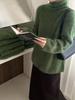 Women's 2025 Wool Turtleneck Sweater - Thick, Plush Fleece, High Neck Base Layer for Autumn & Winter