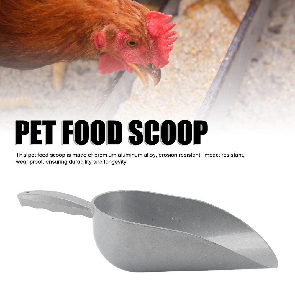 Erosion Resistant Grain Scoop Shovel Silver Multipurpose Feed Scoop Pet Food Scoop Poultry Feed