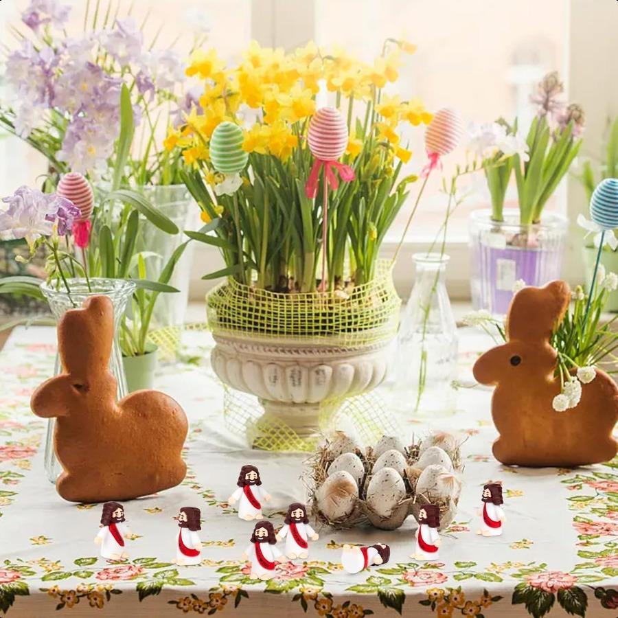 Мини Иисус Резиновый Маленькая Фигурка Иисуса Оригинальный Дизайн для Пряток Подарки на Крещение 50 Красный