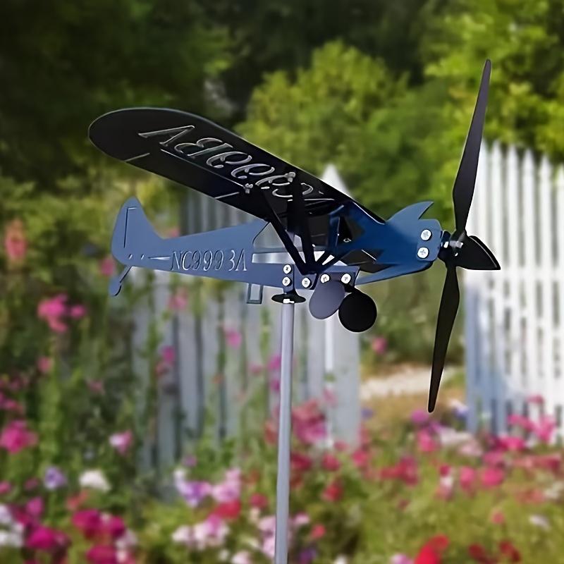 1шт 3D самолет флюгер коррозионно-стойкий наружный флюгер металлический садовый декоративный указатель направления ветра