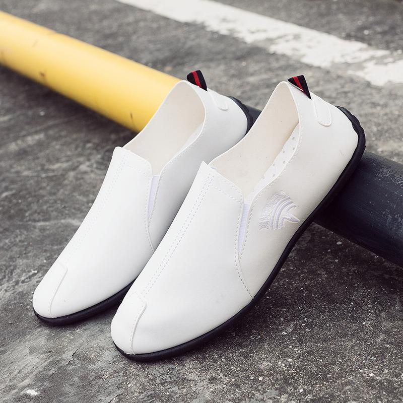 Новая мужская повседневная обувь Низкий вырез Мягкая подошва Нескользящие кожаные туфли Модная универсальная удобная обувь Модная легкая мужская обувь на плоской подошве