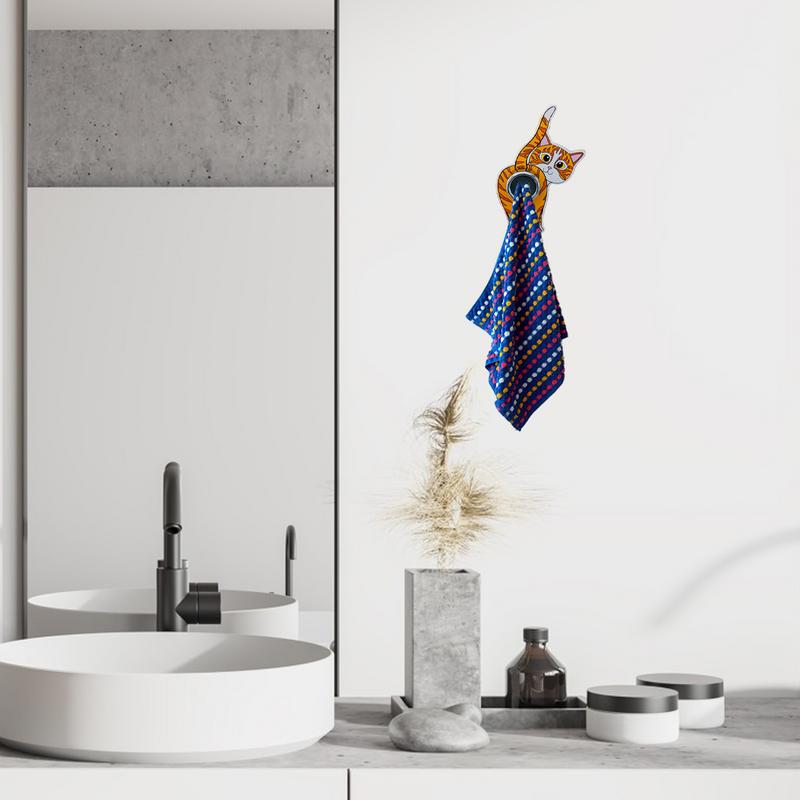 Крючки для кошачьих задниц, самоклеящиеся крючки для полотенец, настенный держатель для ванной комнаты, кухни, бытовых хозяйственных крючков, украшения комнаты