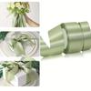 22M/Roll Flower Bouquet Crafts Handmade Light Green Ribbon Gift Wrapping Supplies for Gift Wrapping DIY Sage Green Satin Ribbon