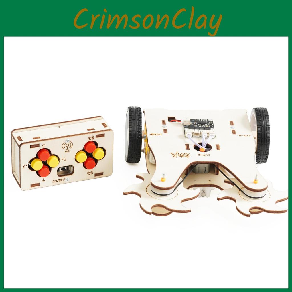 Remote Assembled Wooden Controlled Combat Vehicle With Large Sawtooth Set Toy