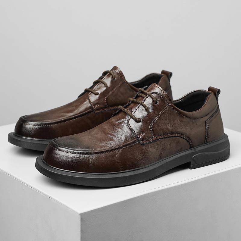 Business Casual Leather Men Shoes Genuine Leather Oxford Shoes For Men Flats Shoes