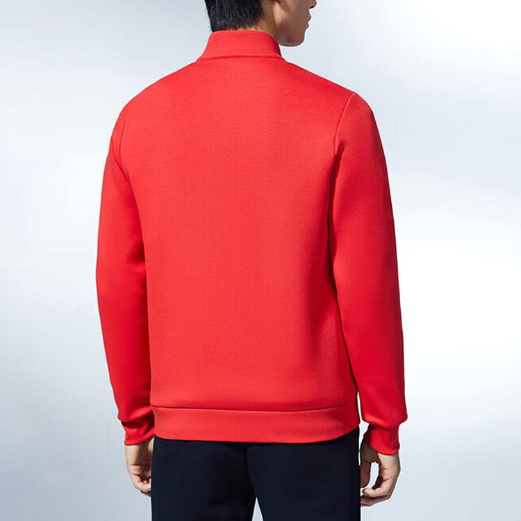 Anta Сплошной цвет с буквенным принтом, повседневная вязаная спортивная куртка, мужская верхняя одежда, красный 152317702-2