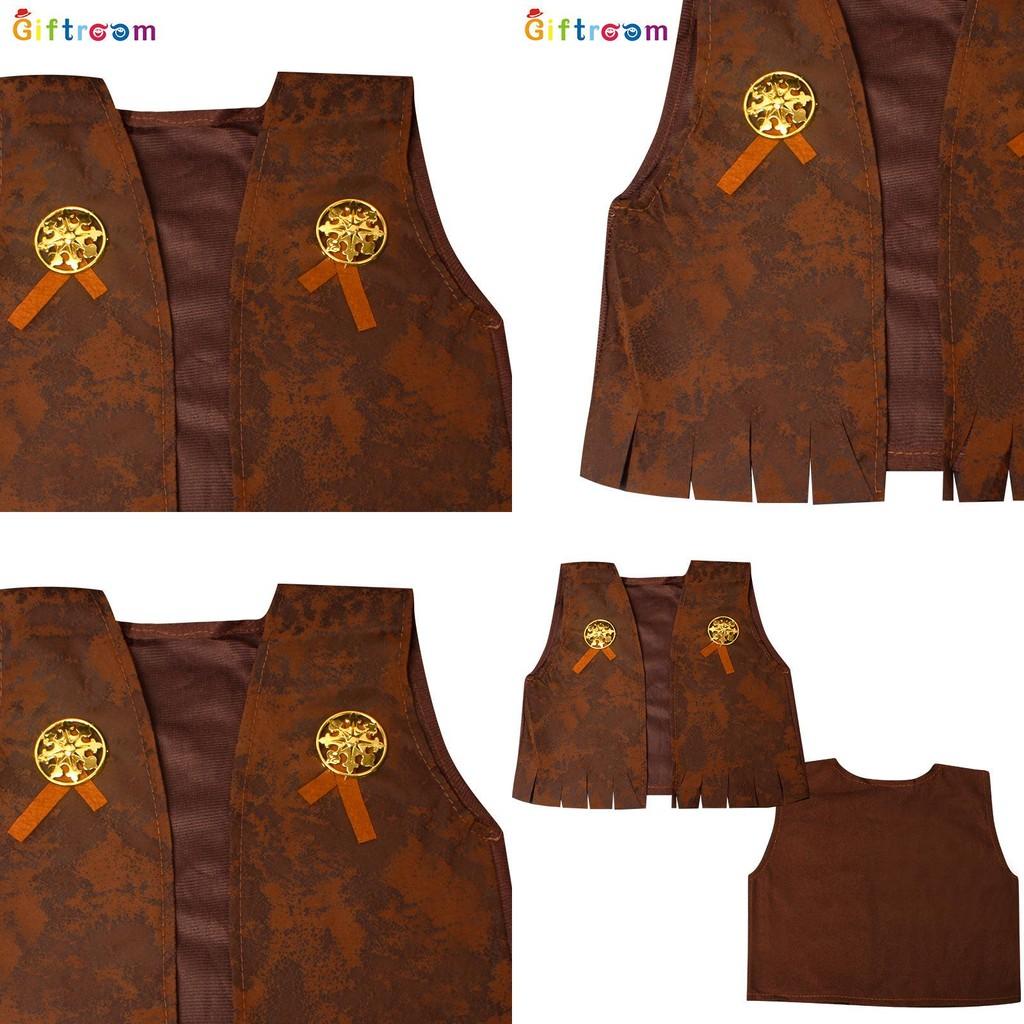 Western Cowboy Style Vest For Adults And Kids Polyester Stage Costume Men Women