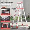 Трехступенчатая телескопическая алюминиевая стремянка А-образной формы (4м Утолщенный для бытового и инженерного использования)