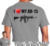 Я Люблю Свою Винтовку AR15 Американские Права на Оружие Свобода Мужская Футболка Вторая Поправка