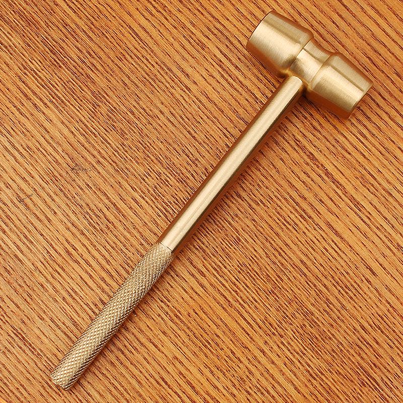 Мини-молоток из латуни: Многофункциональный двухголовочный медный и железный массажный молоток