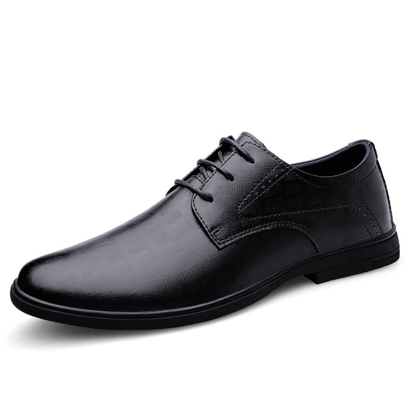 Luxury Brand Mens Casual Shoes Genuine Leather Men Bussiness Formal Shoes Fashion Designer Office Shoes Lace Up Oxford Footwear
