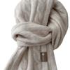Retro Linen Pattern Korean Versatile Solid Color Wool Blend Scarf for Women Warm Couple Style  Versatile Scarf for Winter