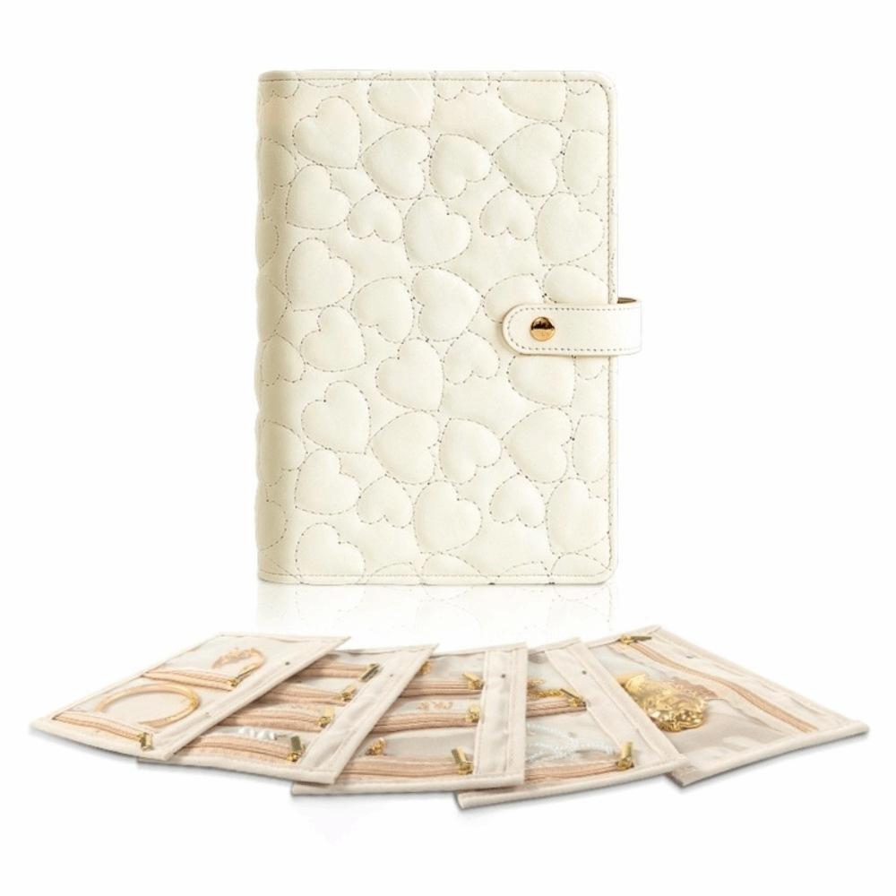 Waterproof Necklace Binder Love Heart Necklace Binder Display Box Jewelry Storage Book Gift