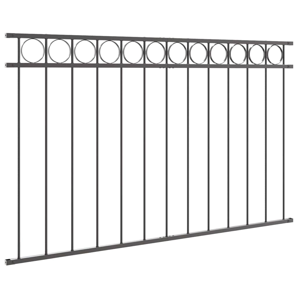 Fence Panel ASSEN Gray 170 x 100 cm Steel